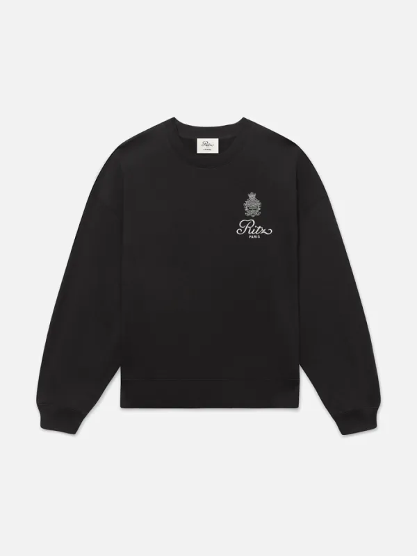 Ritz Unisex Late Check Out Crewneck -- Black made by Frame Denim