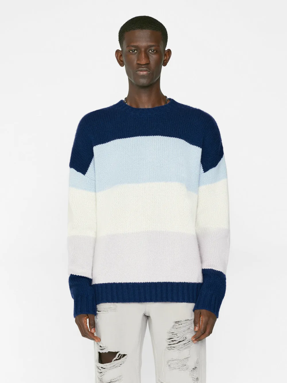 Bold Stripe Sweater -- Ink Blue Multi sold by Frame Denim product image thumbnail 3