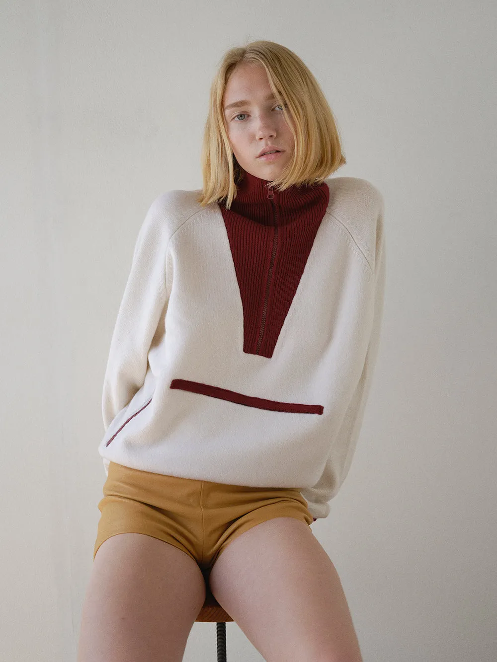 Knit Anorak -- Cream Multi sold by Frame Denim product image thumbnail 2