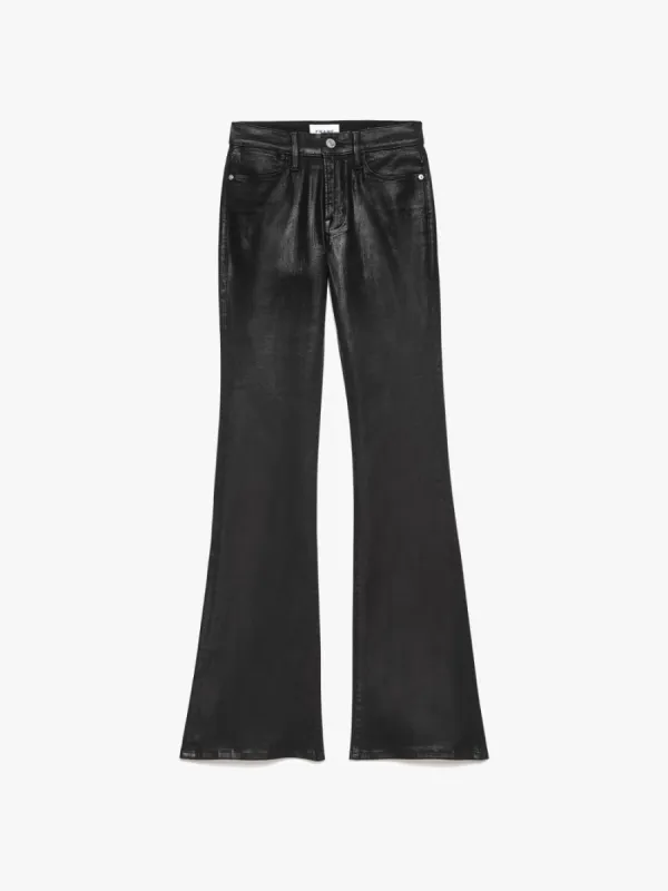 Le High Flare -- Noir Coated sold by Frame Denim