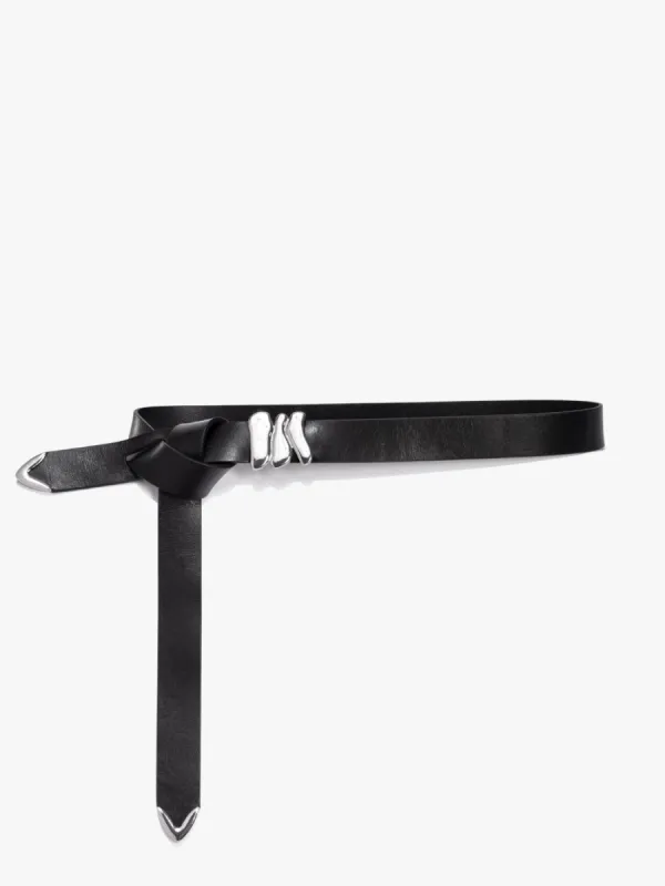 Tri Keeper Waist Belt -- Noir sold by Frame Denim