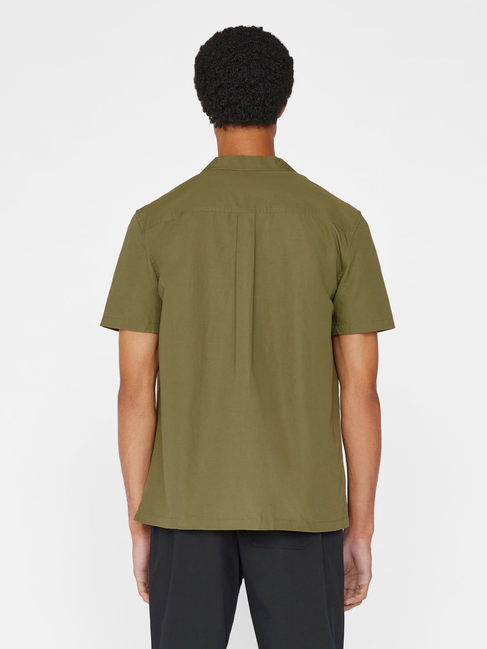 Linen Camp Collar Shirt -- Olive Green sold by Frame Denim product image thumbnail 6