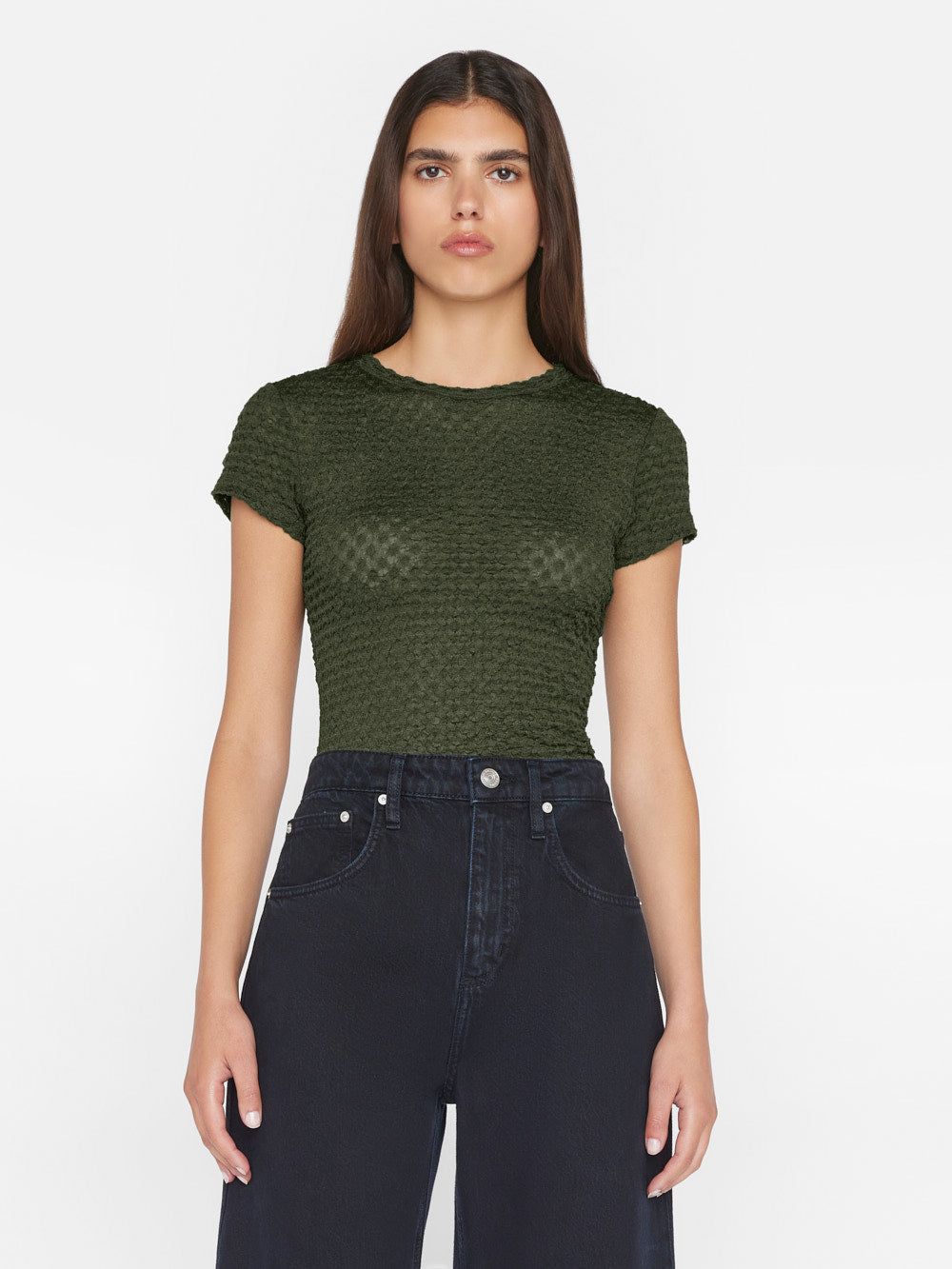 Mesh Lace Baby Tee -- Surplus sold by Frame Denim product image thumbnail 2
