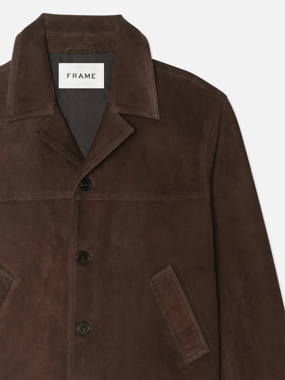 Retro Suede Jacket -- Chocolate sold by Frame Denim product image thumbnail 2
