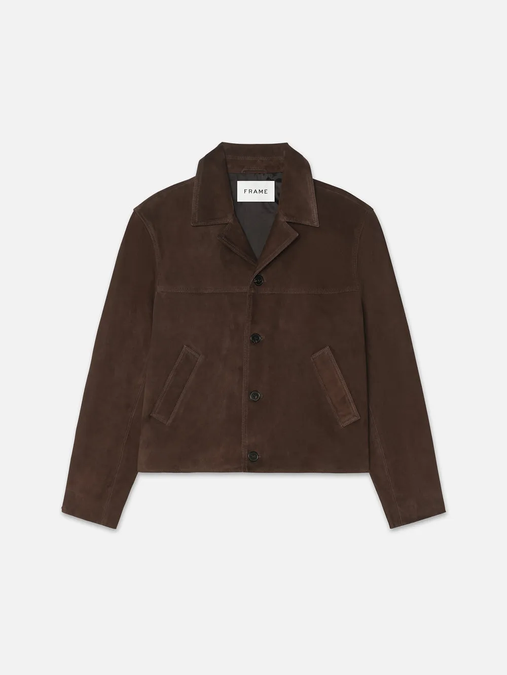Retro Suede Jacket -- Chocolate sold by Frame Denim