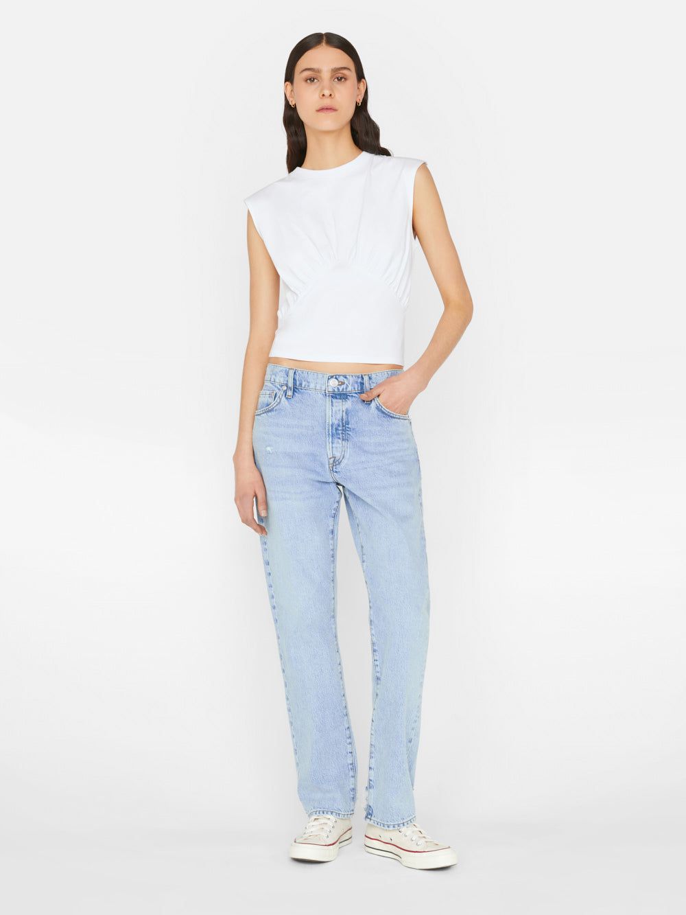 Empire Sleeveless Knit Top -- Blanc sold by Frame Denim product image thumbnail 3