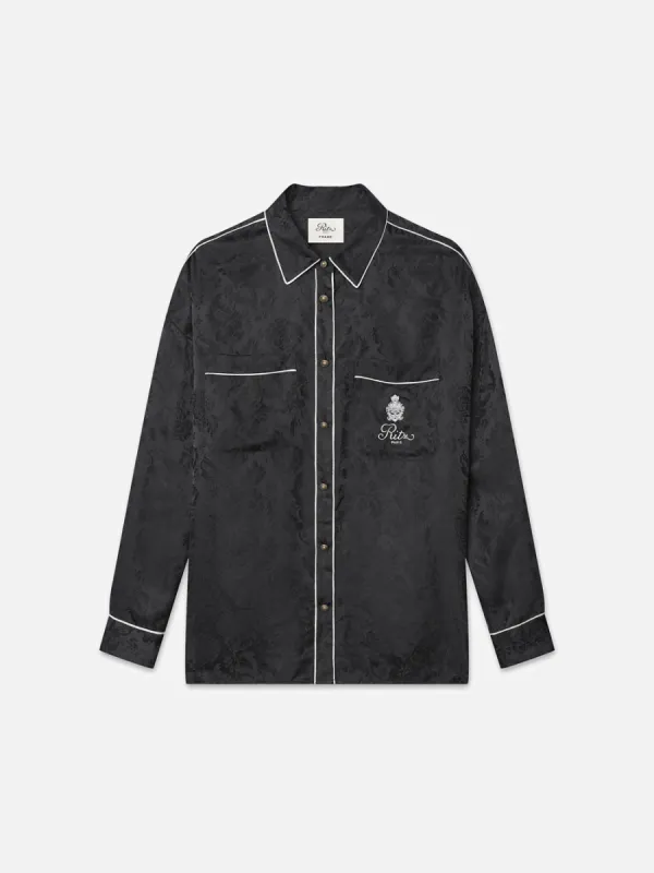 Ritz Women's Pajama Shirt -- Black Multi made by Frame Denim