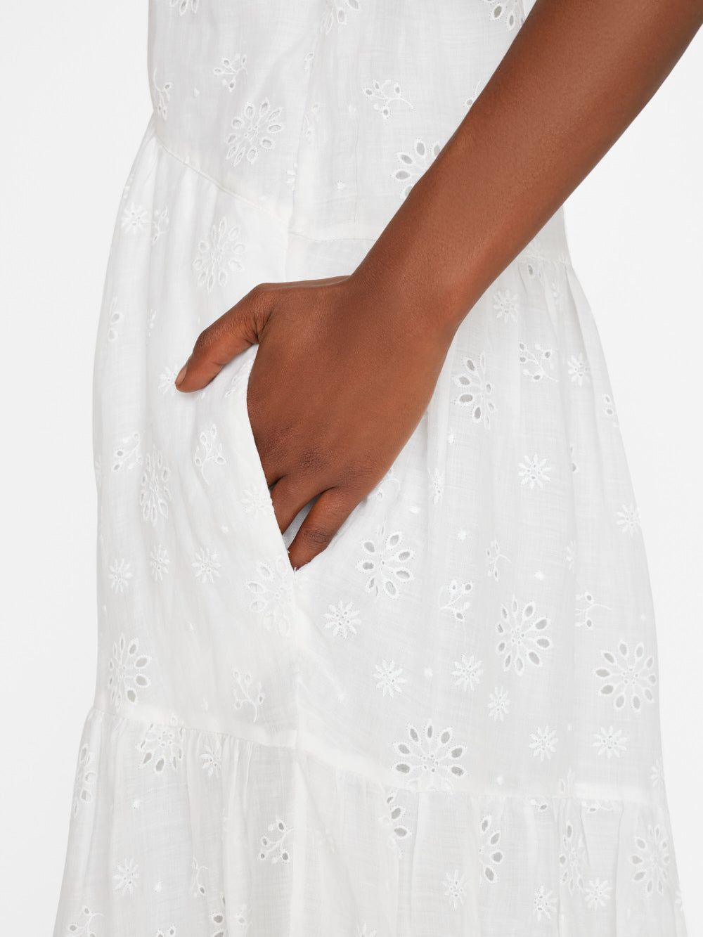 V-Neck Puff Sleeve Maxi Dress -- Blanc sold by Frame Denim product image thumbnail 4