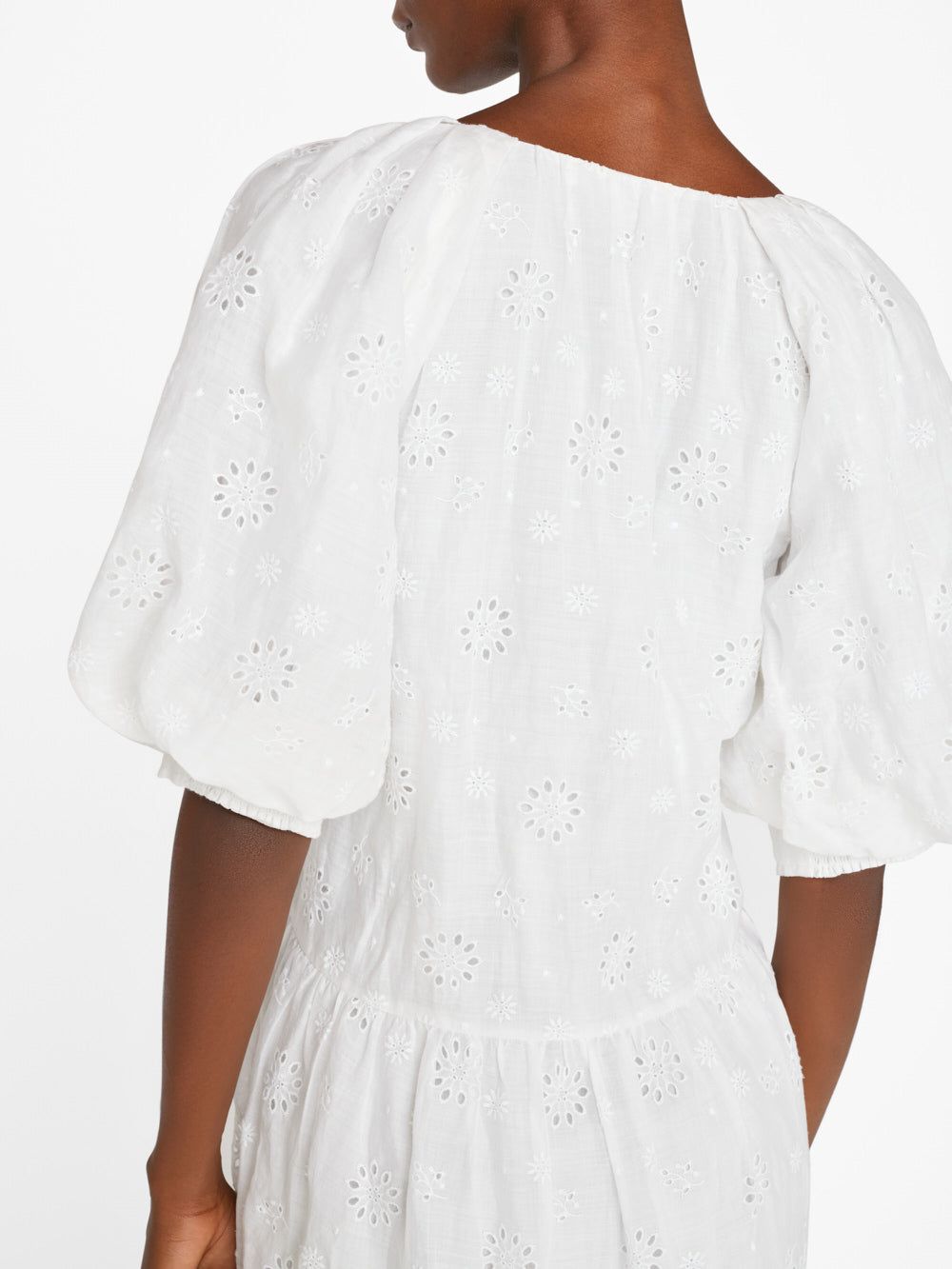 V-Neck Puff Sleeve Maxi Dress -- Blanc sold by Frame Denim product image thumbnail 6