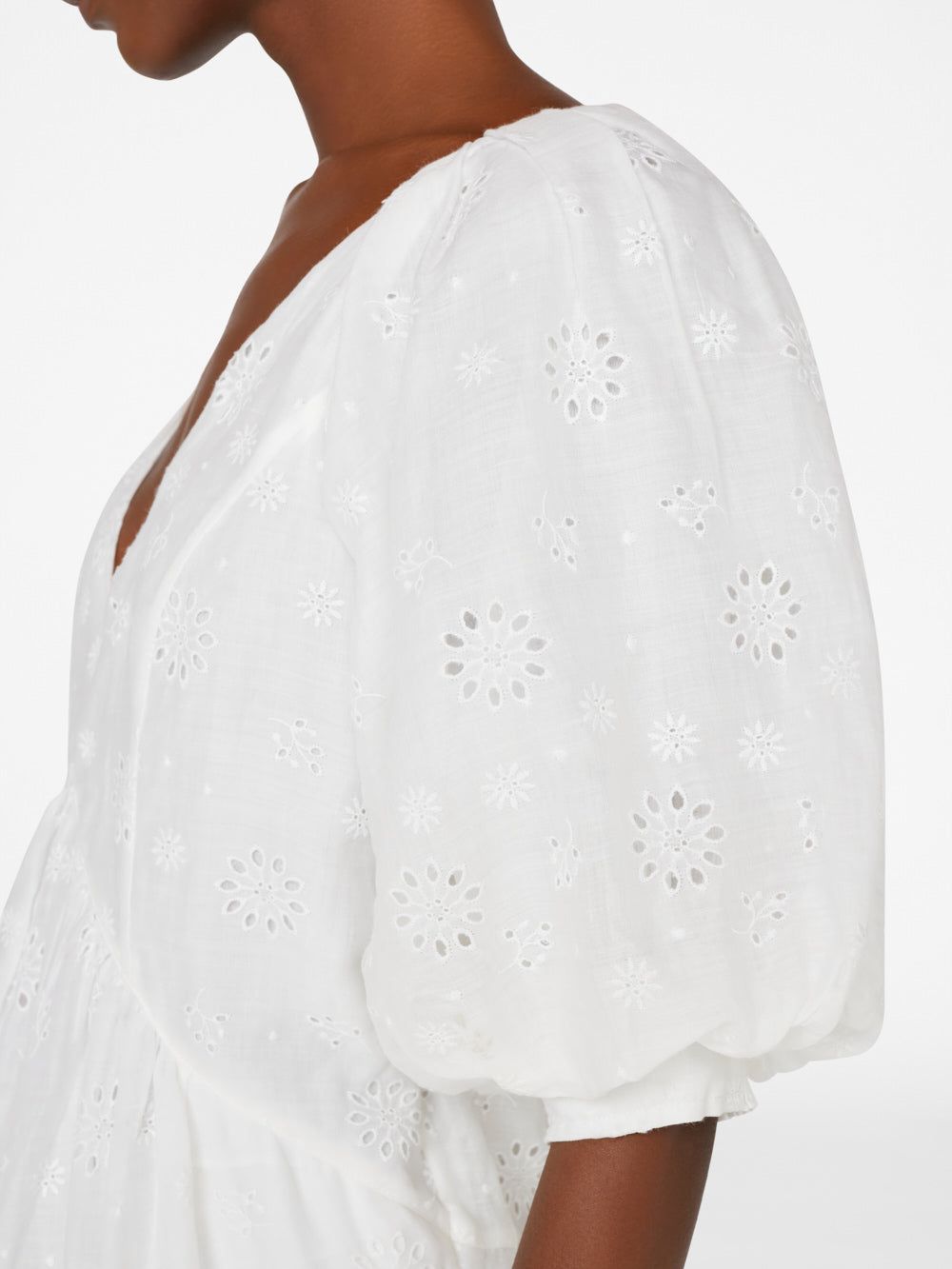 V-Neck Puff Sleeve Maxi Dress -- Blanc sold by Frame Denim product image thumbnail 8