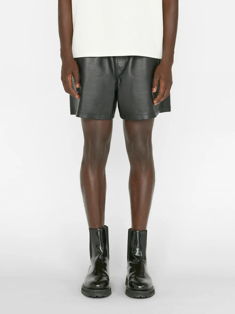 Volley Leather Short -- Noir sold by Frame Denim product image thumbnail 2