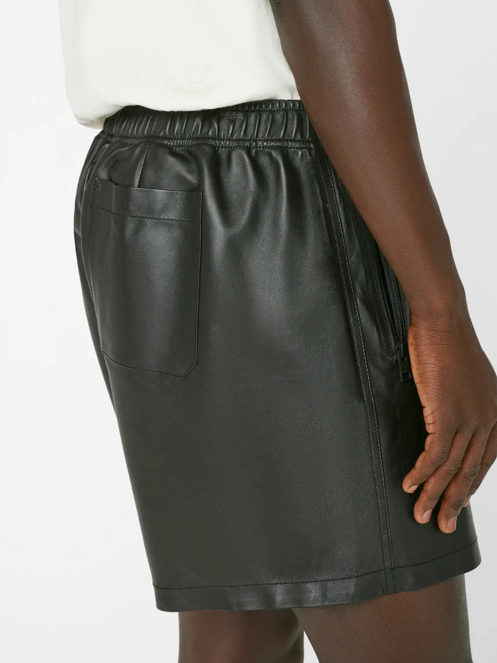 Volley Leather Short -- Noir sold by Frame Denim product image thumbnail 5