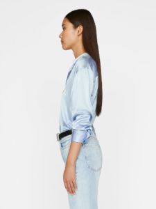 The Standard Shirt -- Chambray Blue sold by Frame Denim
