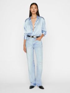 The Standard Shirt -- Chambray Blue sold by Frame Denim