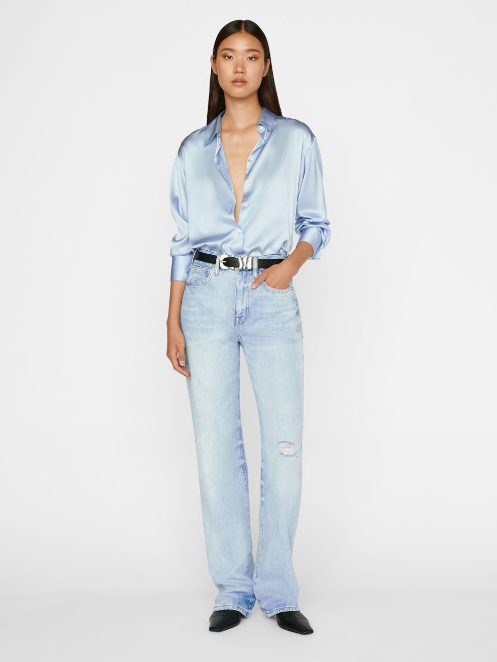 The Standard Shirt -- Chambray Blue sold by Frame Denim product image thumbnail 2