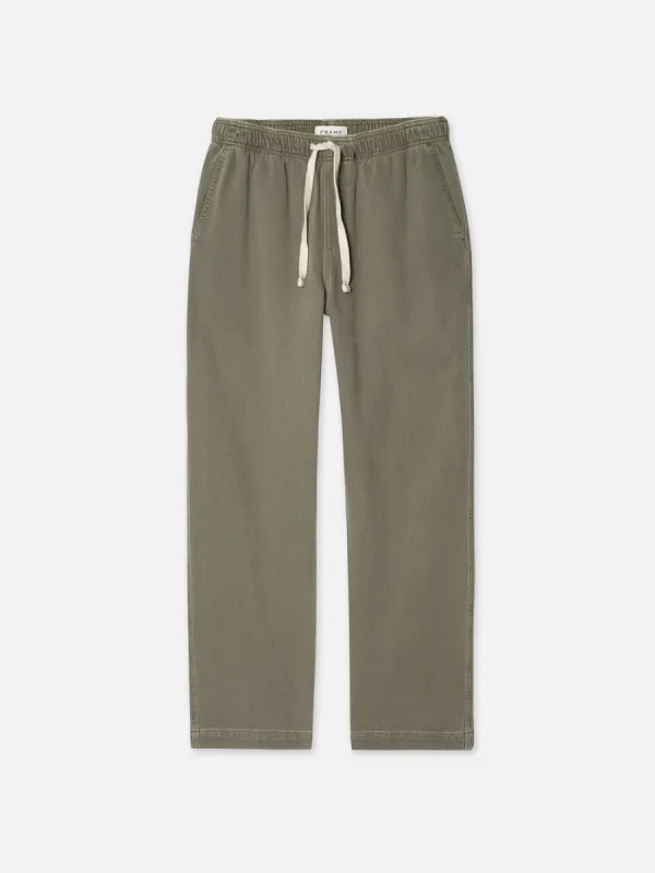 Textured Terry Travel Pant -- Smokey Olive sold by Frame Denim