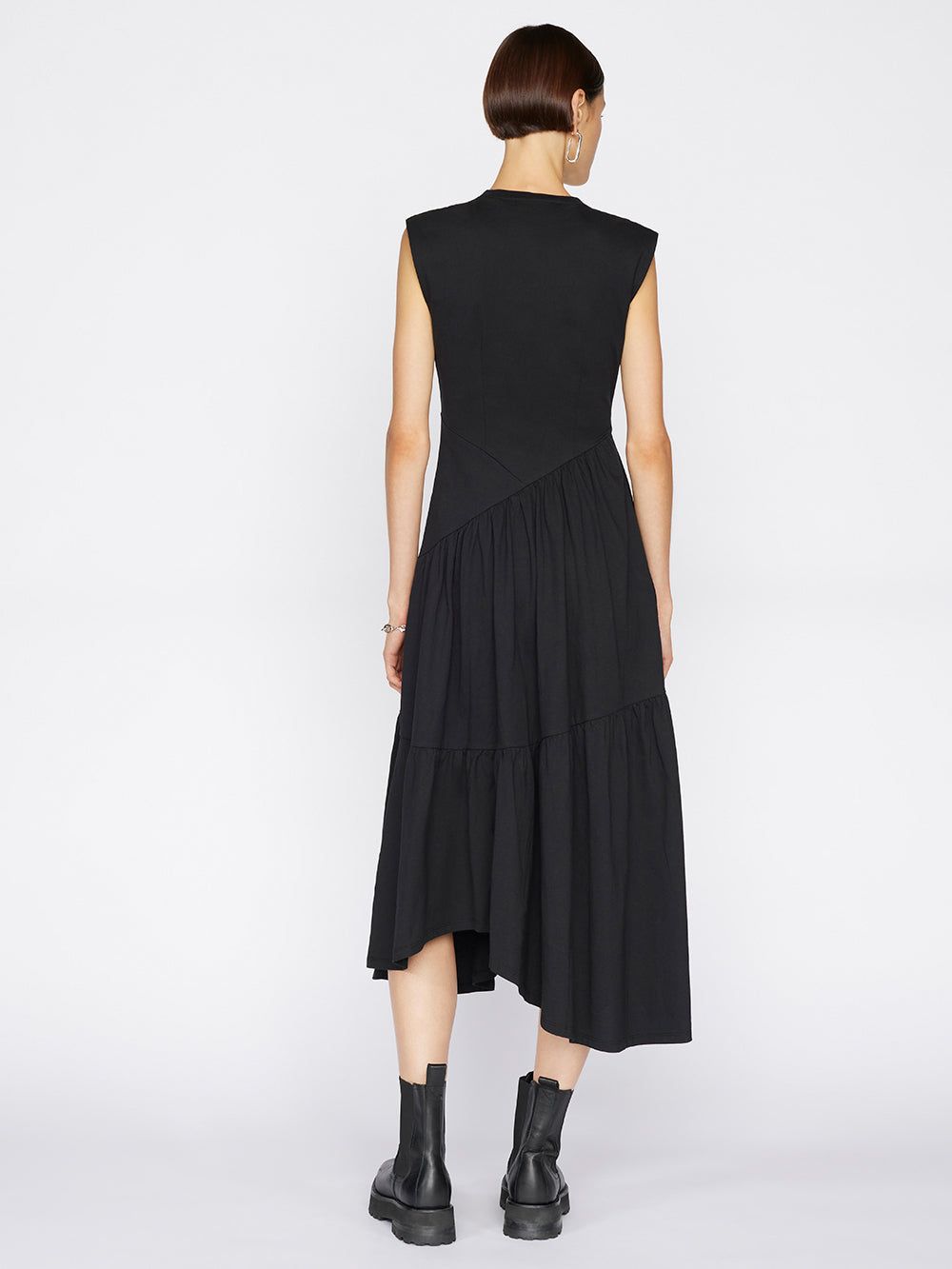 Gathered Seam Knit Dress -- Noir sold by Frame Denim product image thumbnail 5