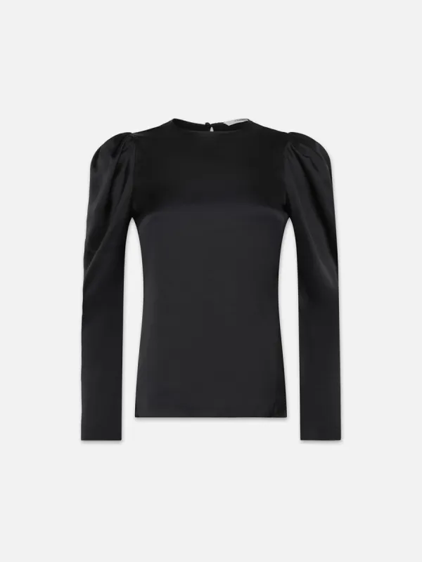 Draped Femme Blouse -- Black sold by Frame Denim