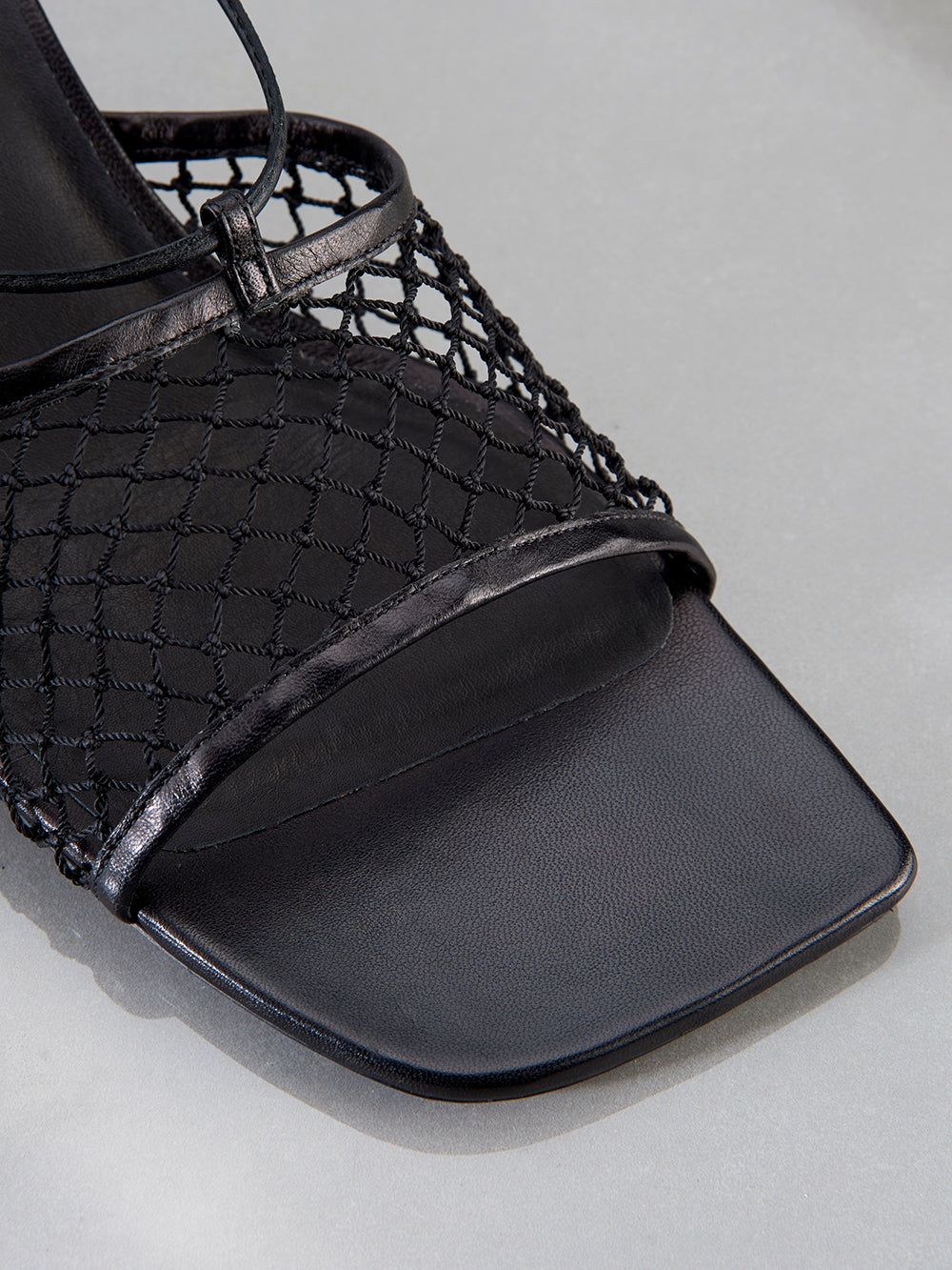 Le Adelaide Crochet Lace Up Heel -- Noir sold by Frame Denim product image thumbnail 2