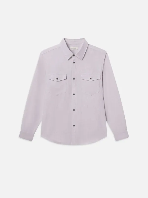 Classic Oxford Shirt -- Lavender Stripe sold by Frame Denim