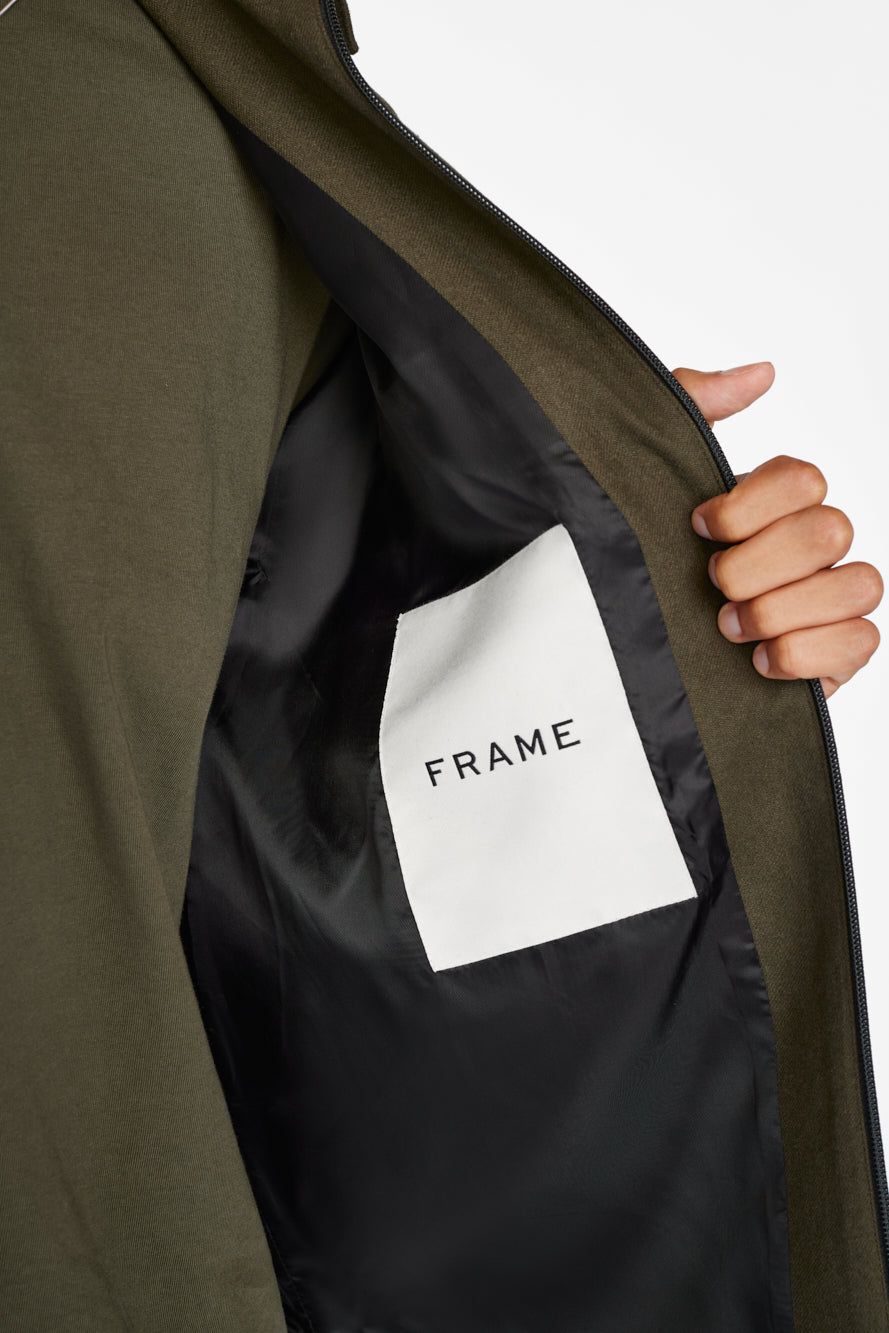 Modern Flannel Zip Shirt -- Olive Green sold by Frame Denim product image thumbnail 8