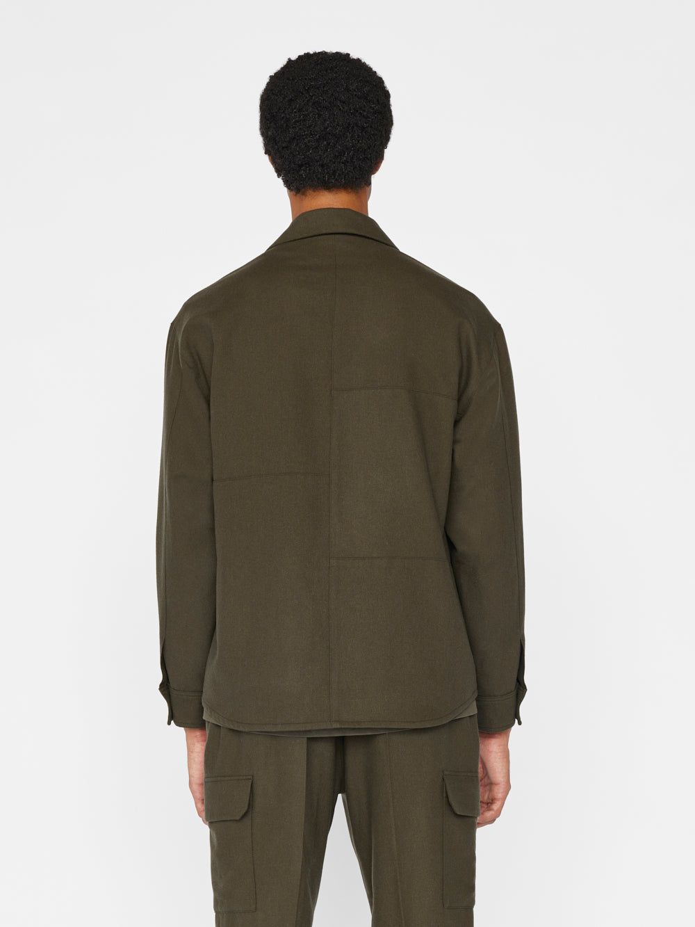 Modern Flannel Zip Shirt -- Olive Green sold by Frame Denim product image thumbnail 7