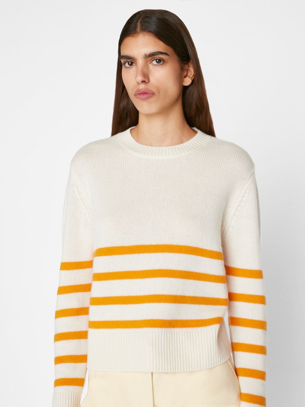 Cashmere Clean Crew -- Nectarine Multi sold by Frame Denim product image thumbnail 4