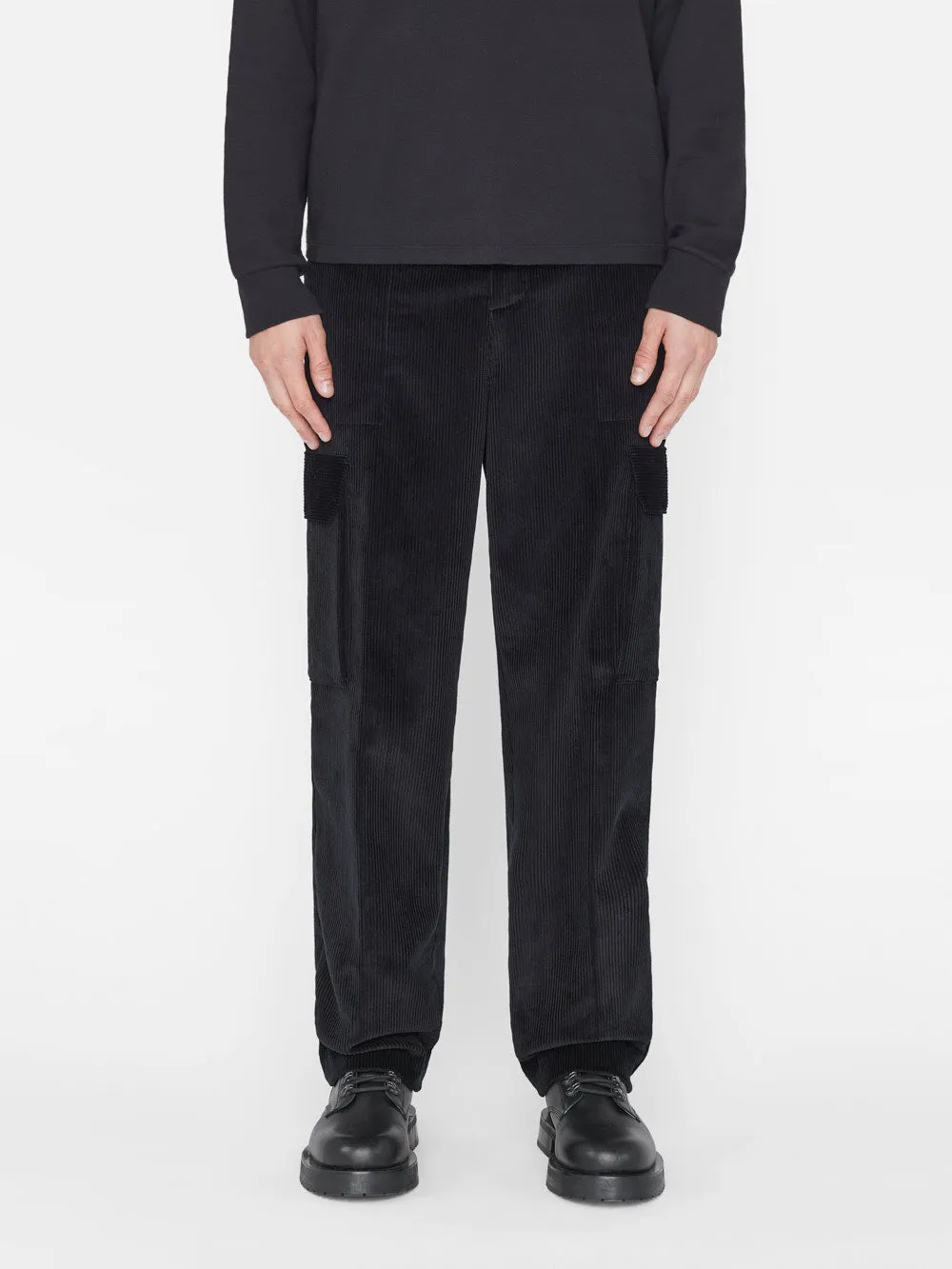 Wide Wale Corduroy Cargo Pants -- Noir sold by Frame Denim product image thumbnail 3