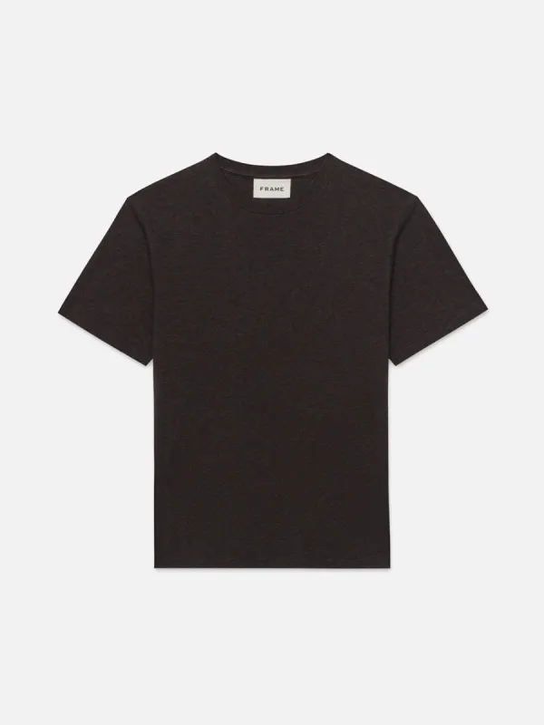 Duo Fold Tee -- Marron Heather sold by Frame Denim