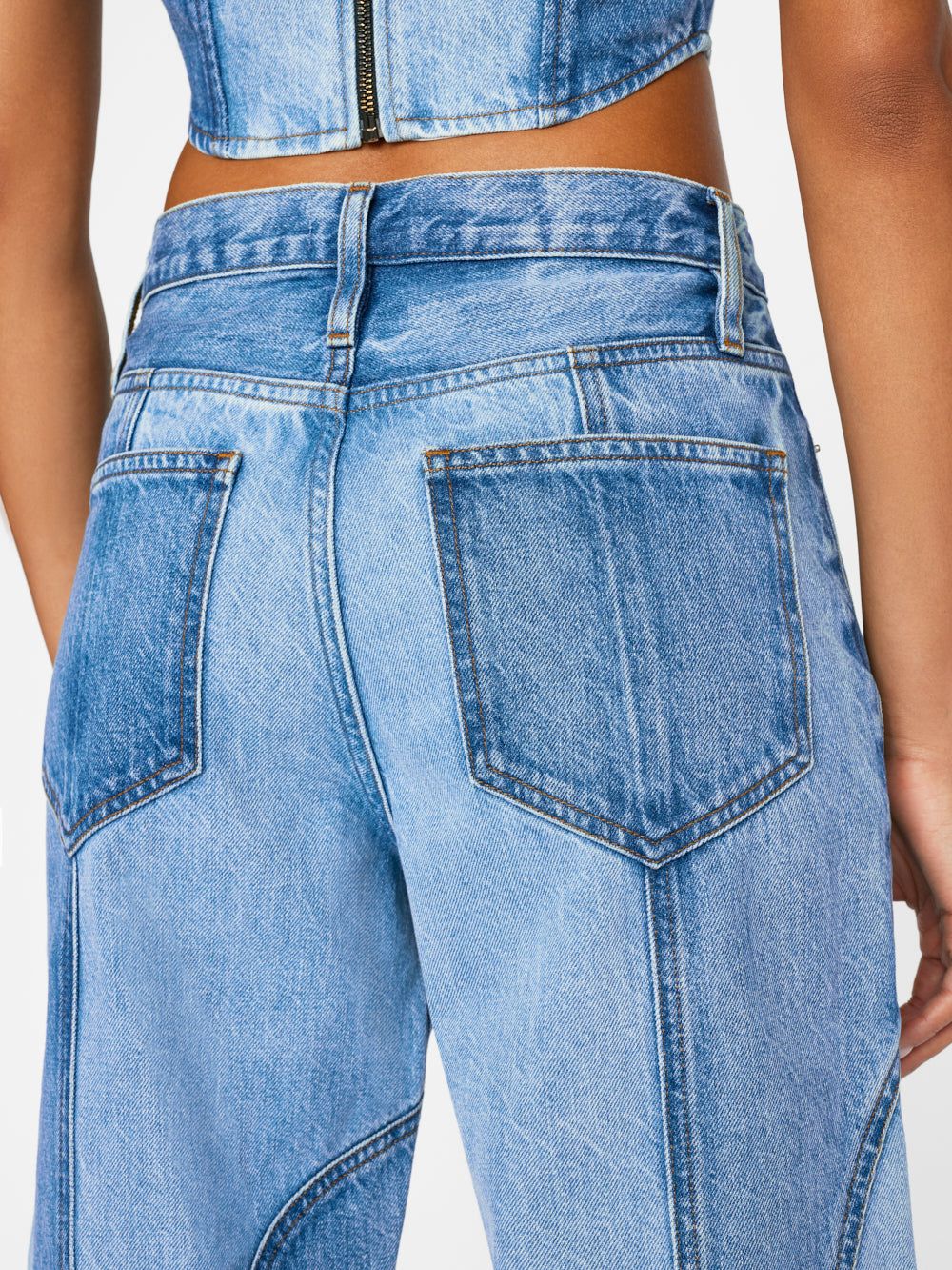 Warped Stripe Barrel -- Indigo Curves sold by Frame Denim product image thumbnail 4