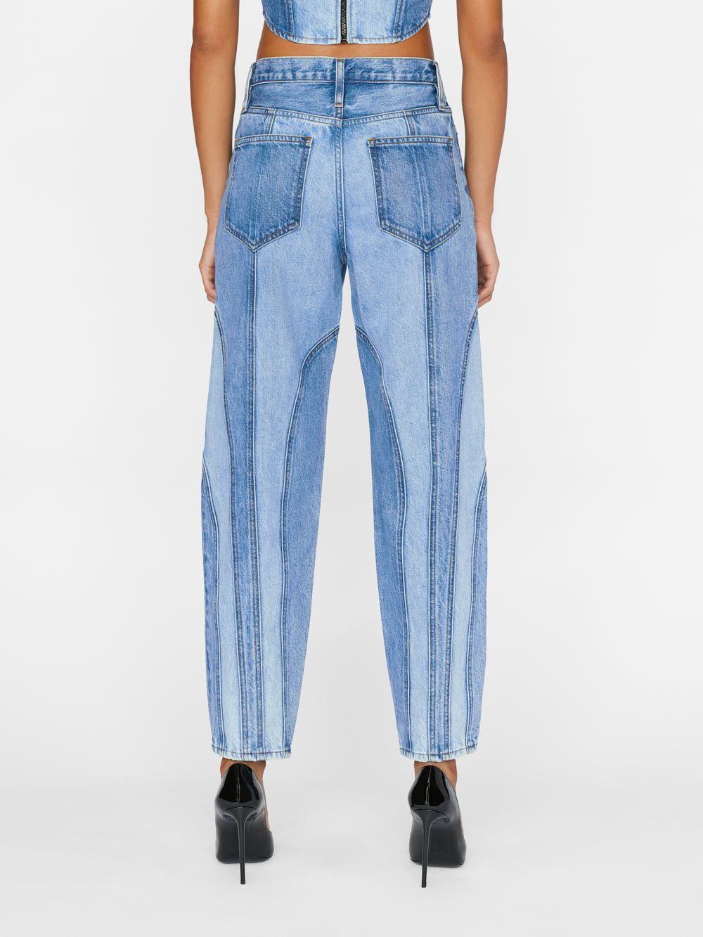 Warped Stripe Barrel -- Indigo Curves sold by Frame Denim product image thumbnail 7