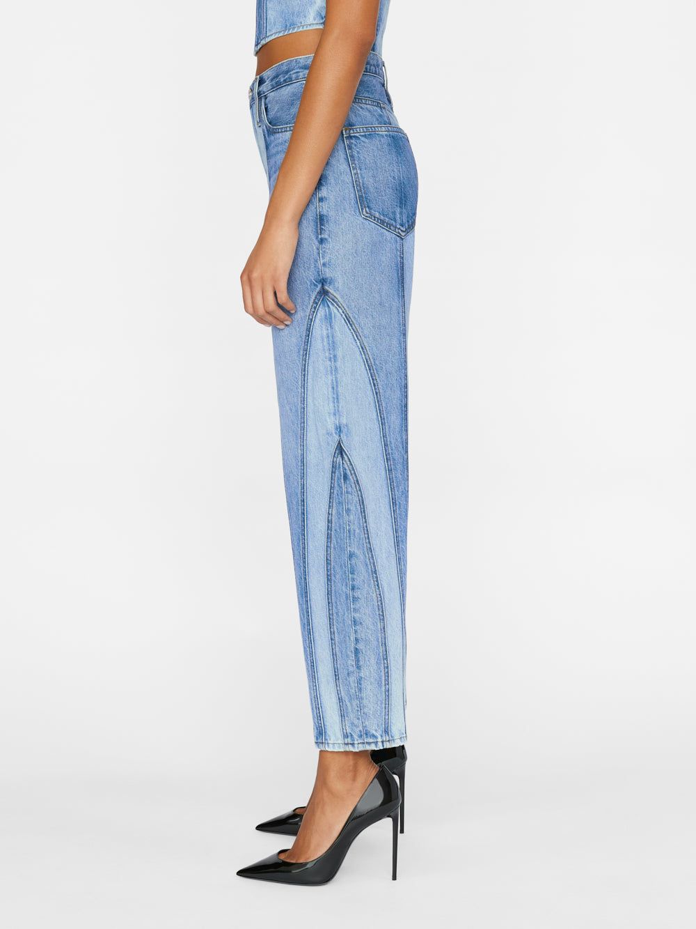 Warped Stripe Barrel -- Indigo Curves sold by Frame Denim product image thumbnail 6