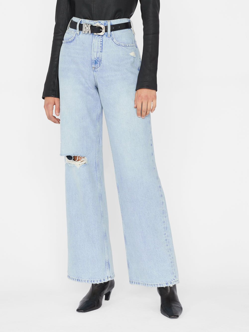 Le High 'N' Tight Wide Leg -- Bilson Rips sold by Frame Denim product image thumbnail 2