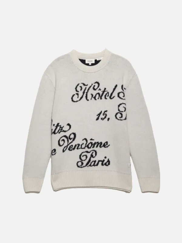 Ritz Men's Crew Sweater -- Off White Multi sold by Frame Denim