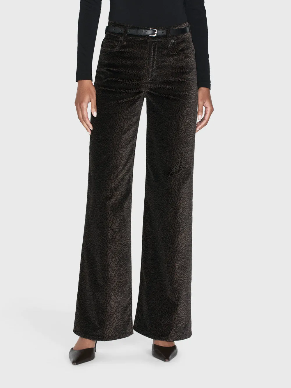 Le Slim Palazzo Velveteen -- Panthera sold by Frame Denim product image thumbnail 4