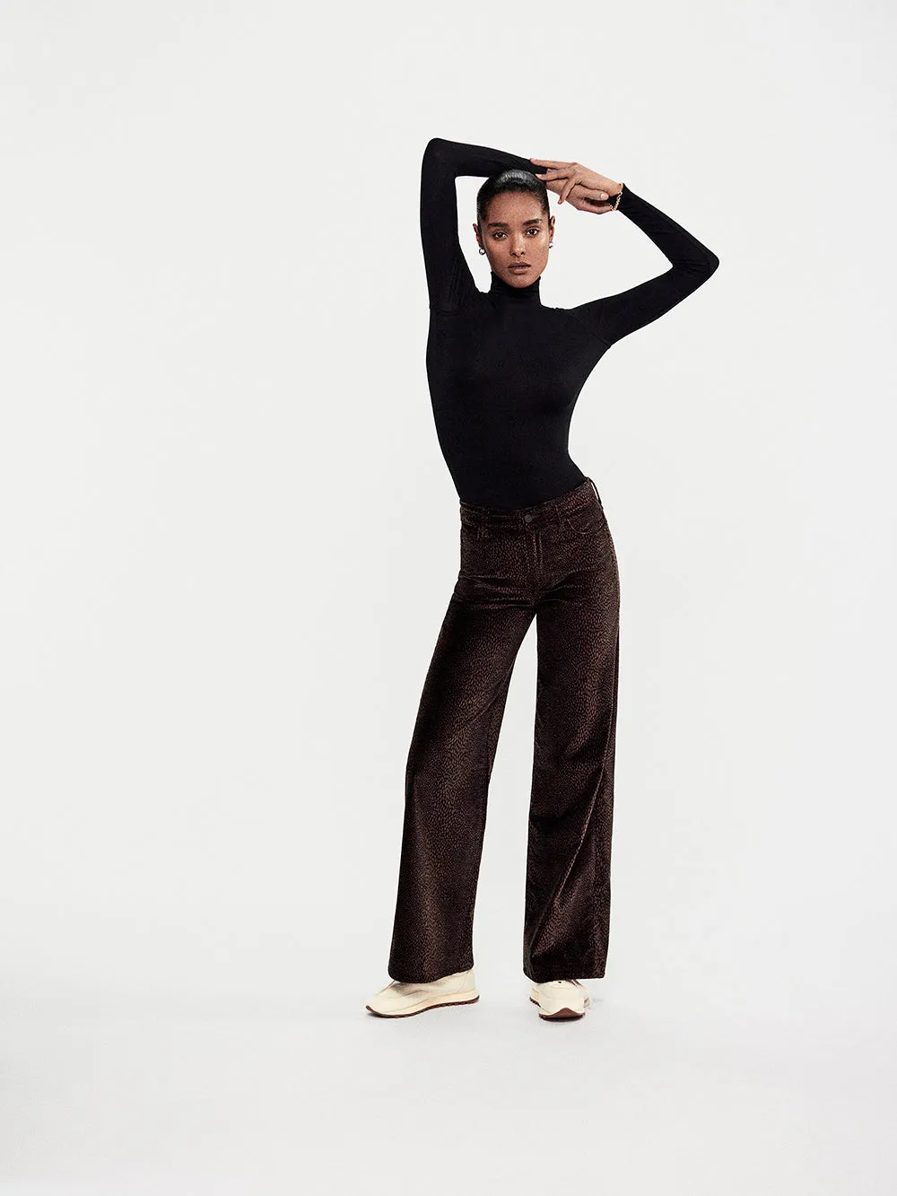 Le Slim Palazzo Velveteen -- Panthera sold by Frame Denim product image thumbnail 2