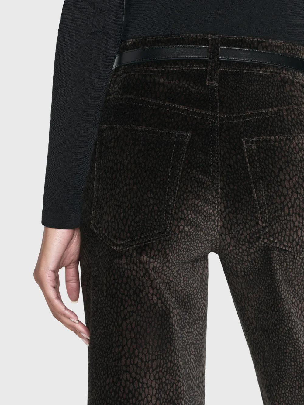 Le Slim Palazzo Velveteen -- Panthera sold by Frame Denim product image thumbnail 5