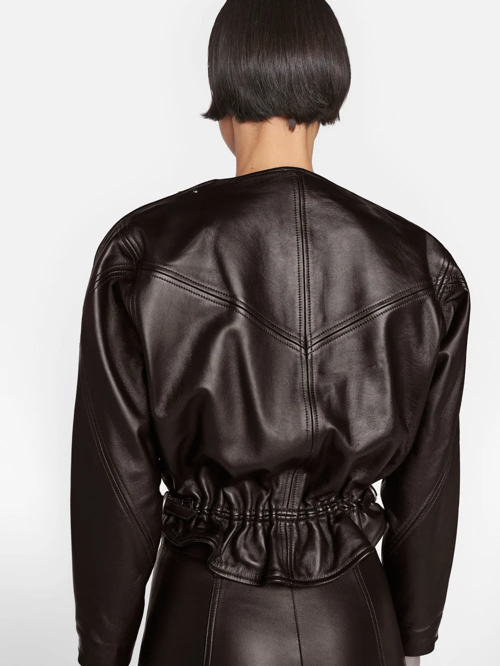 Slouchy Zip Up Jacket -- Espresso sold by Frame Denim product image thumbnail 5