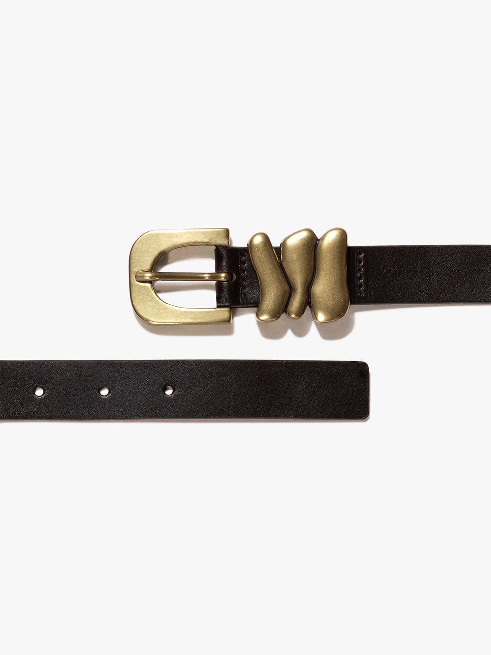 Organic Shape Tri Keeper Belt -- Dark Chocolate sold by Frame Denim product image thumbnail 2