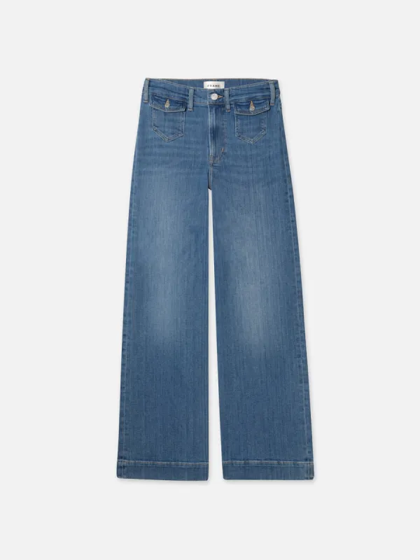 Patch Pocket Slim Palazzo -- Doris sold by Frame Denim