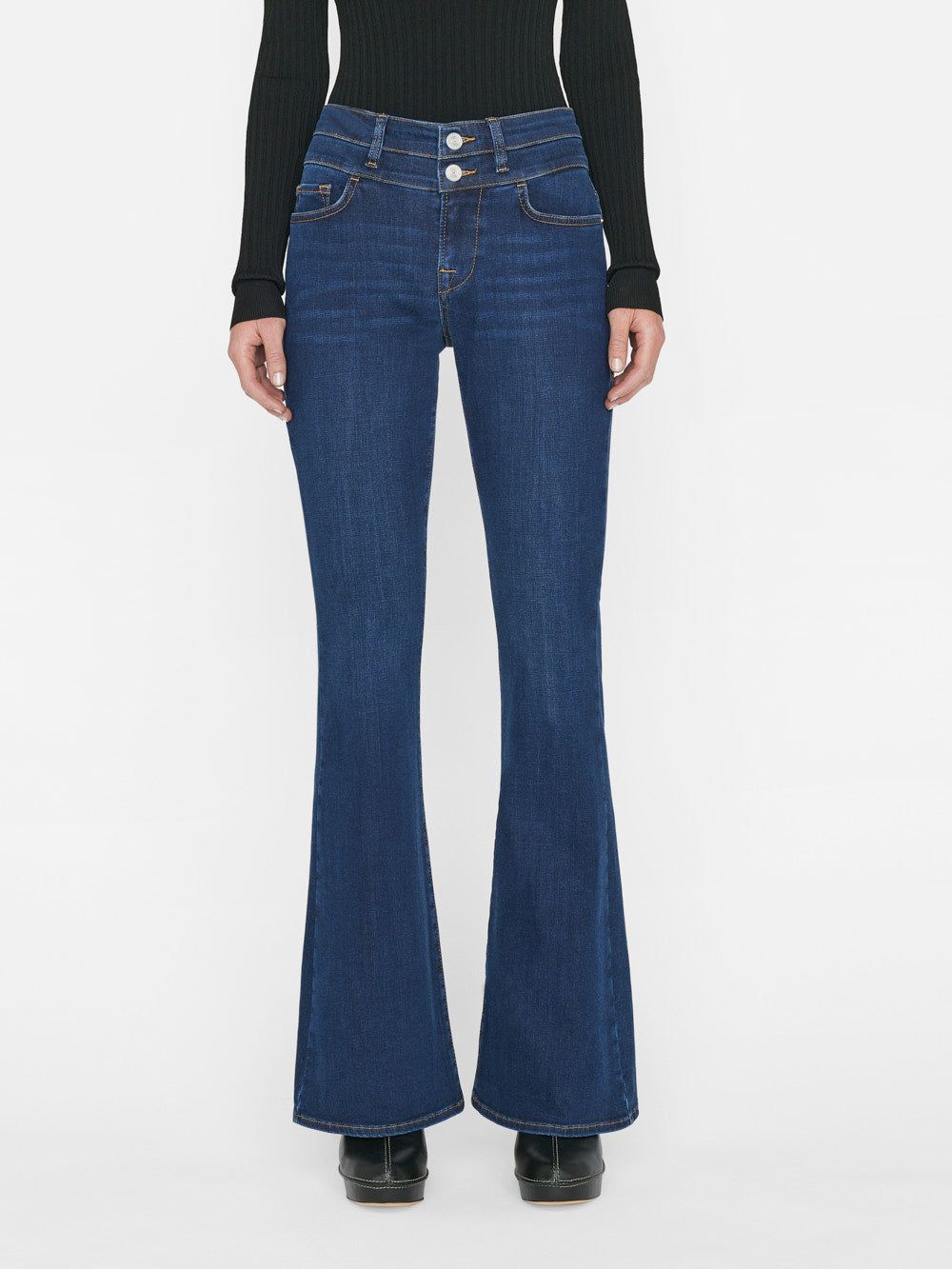Double Waist Band High Flare -- Majesty sold by Frame Denim product image thumbnail 2