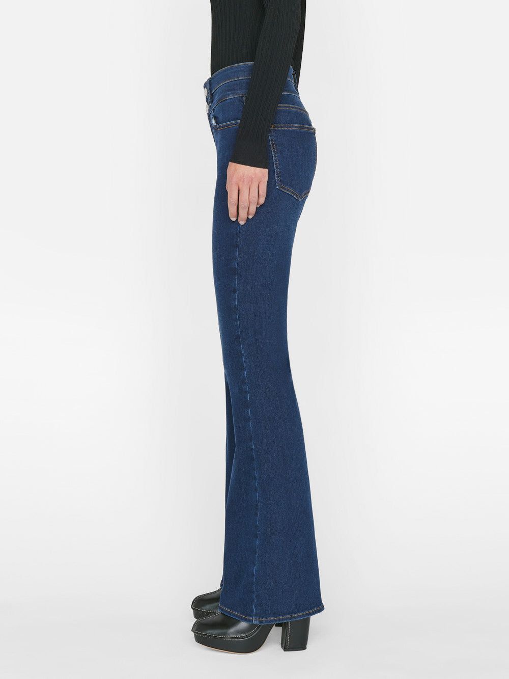 Double Waist Band High Flare -- Majesty sold by Frame Denim product image thumbnail 6