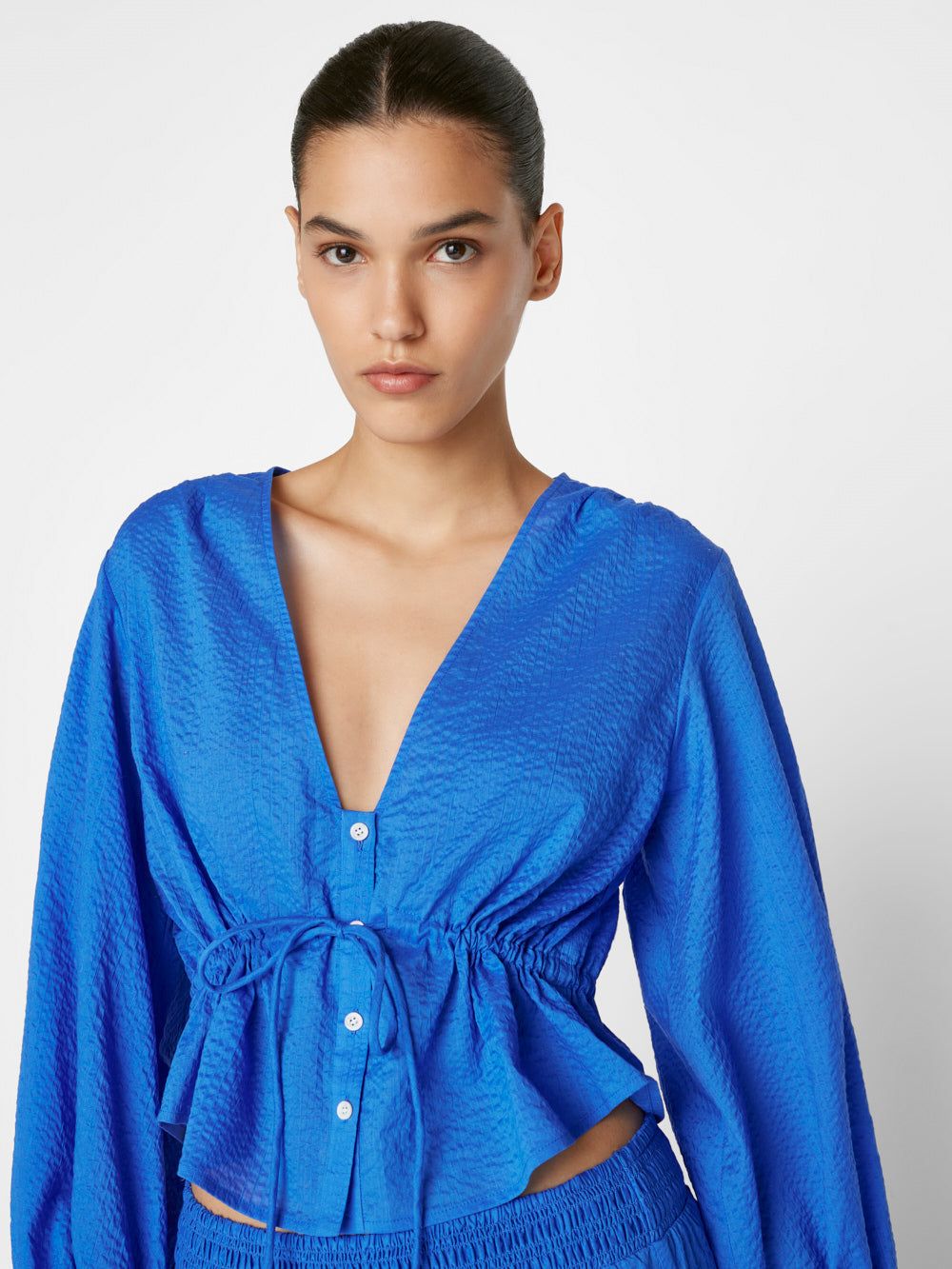Empire Blouse -- Cornflower Blue sold by Frame Denim product image thumbnail 3