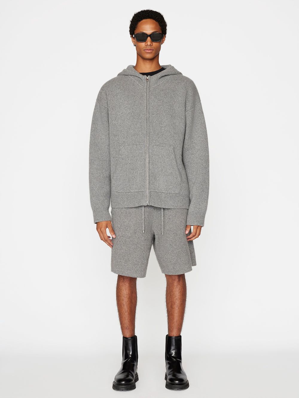 Heavyweight Cashmere Short -- Warm Grey sold by Frame Denim product image thumbnail 2