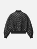 Ritz Women's Quilted Leather Bomber -- Black sold by Frame Denim