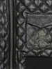 Ritz Women's Quilted Leather Bomber -- Black sold by Frame Denim