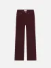 Le Sleek Straight Corduroy -- Dark Burgundy sold by Frame Denim