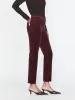 Le Sleek Straight Corduroy -- Dark Burgundy sold by Frame Denim