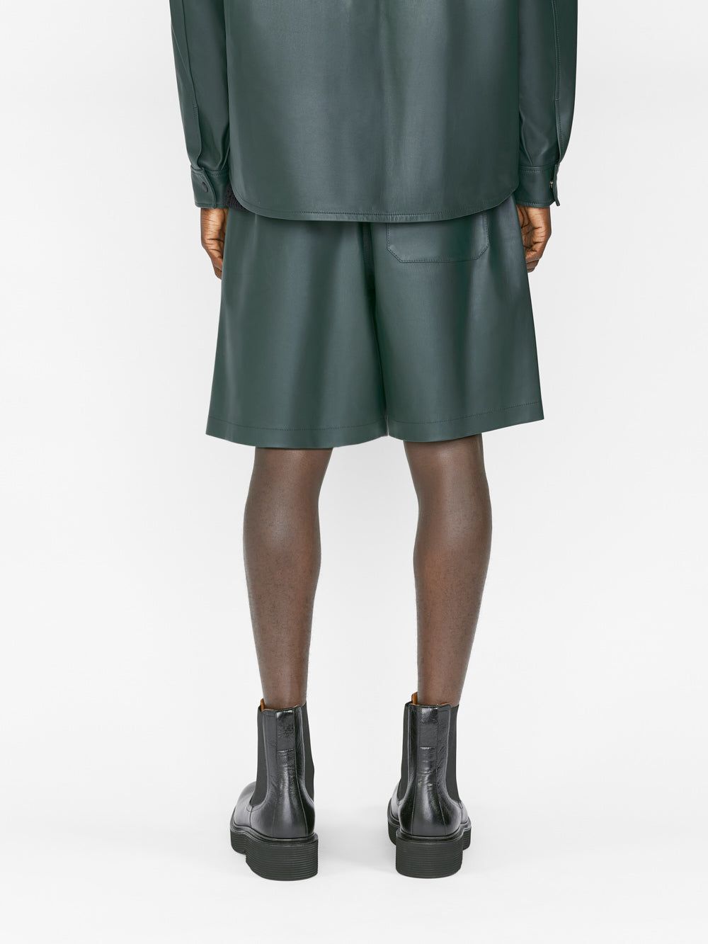 Leather Short -- Dark Green sold by Frame Denim product image thumbnail 7