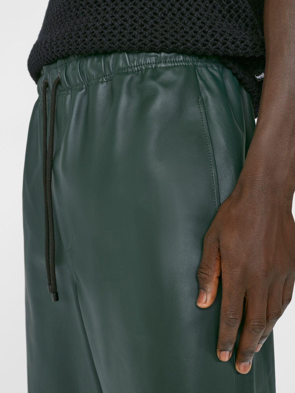 Leather Short -- Dark Green sold by Frame Denim product image thumbnail 5